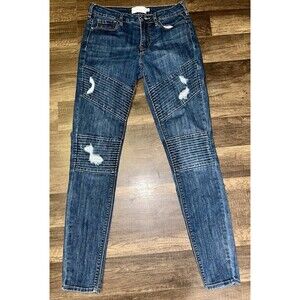Kendall & Kylie Womens Distressed Skinny Jeans Size 26 28x29 Ripped Casual Denim